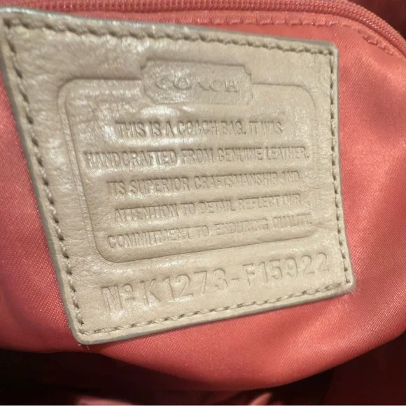 ✨🎀 Coach Madison Sophia Shimmery Champagne Gold Pleated Whipstitch Satchel Bag - Picture 14 of 17